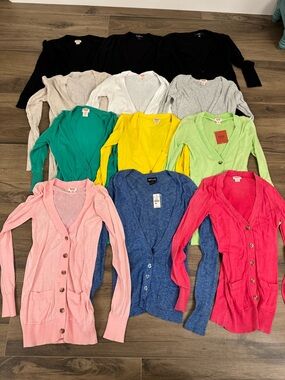 Bundle of 12 Colorful Mossimo Cardigans